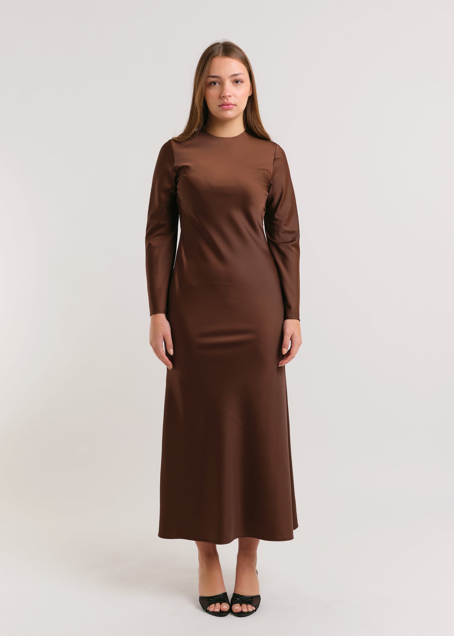 SATIN MAXI DRESS