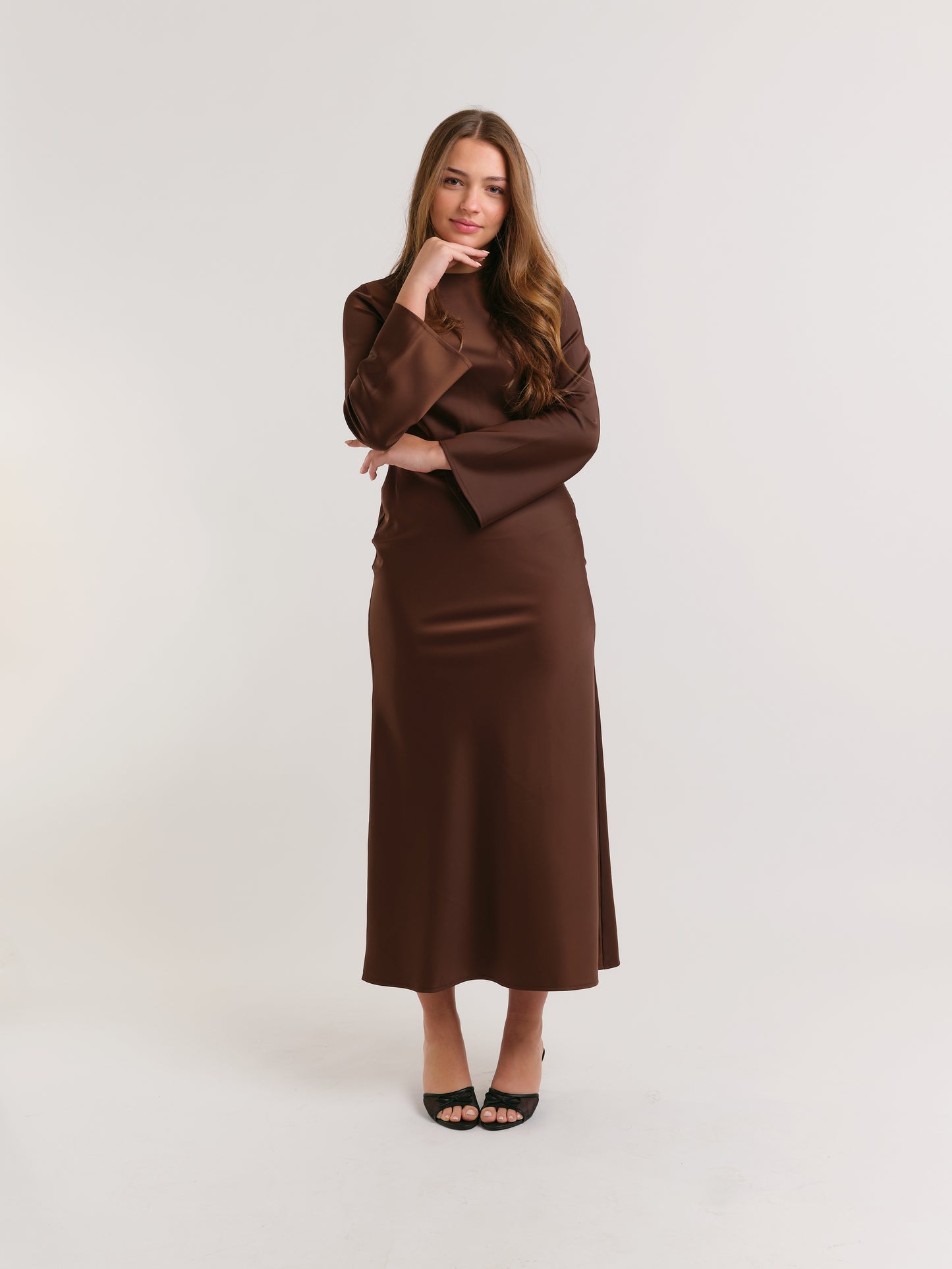 SATIN MAXI DRESS