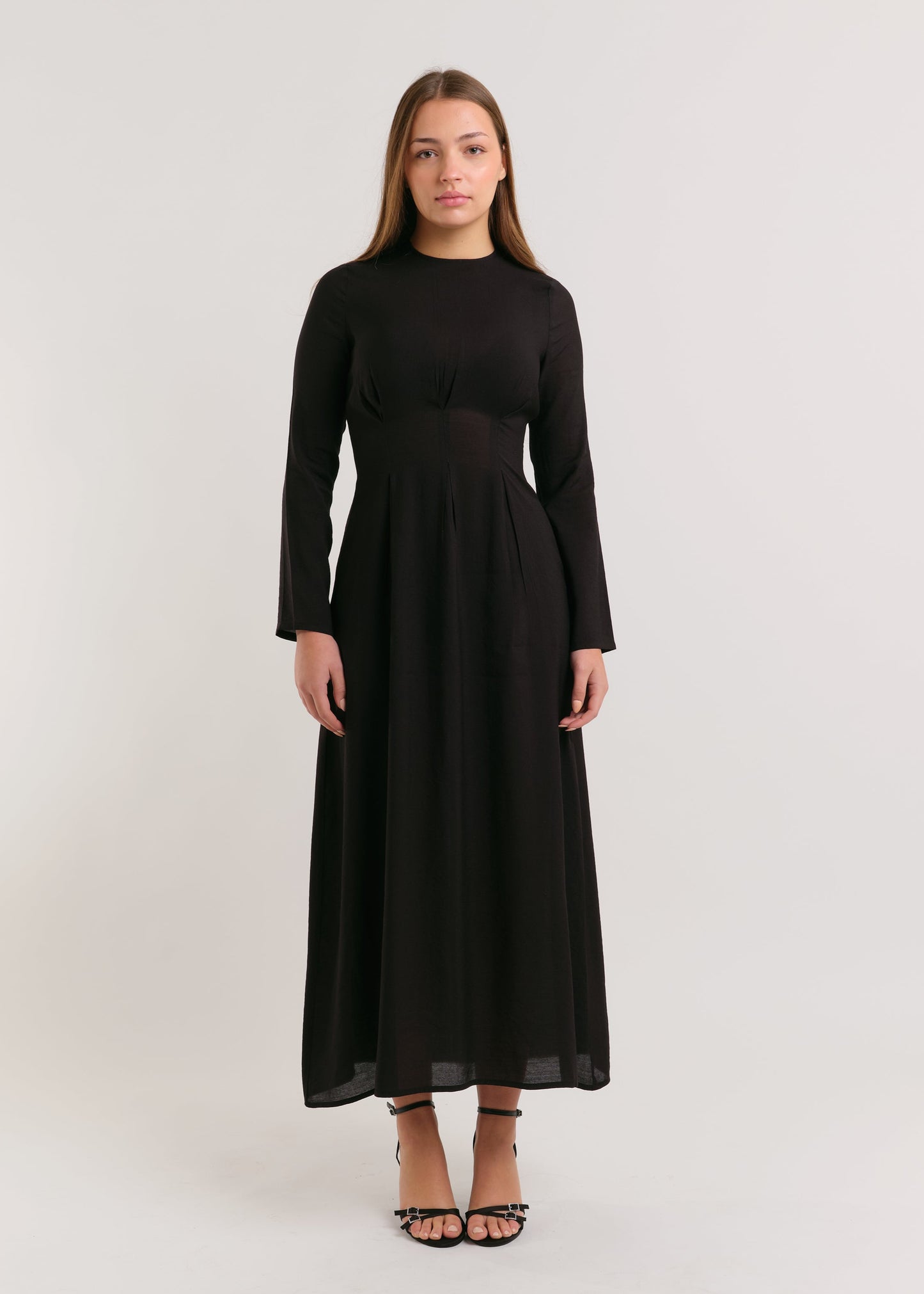 CINCHED WAIST MAXI DRESS