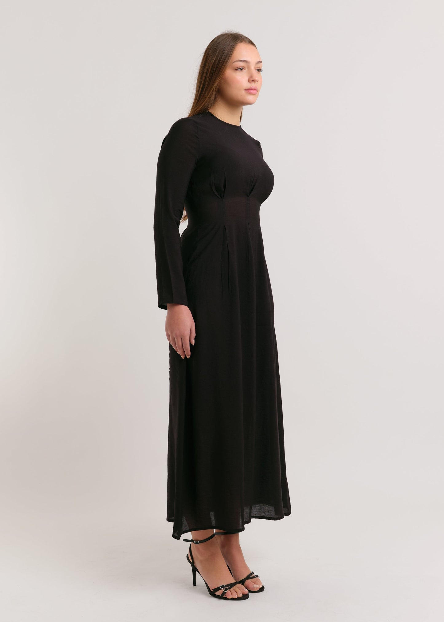 CINCHED WAIST MAXI DRESS
