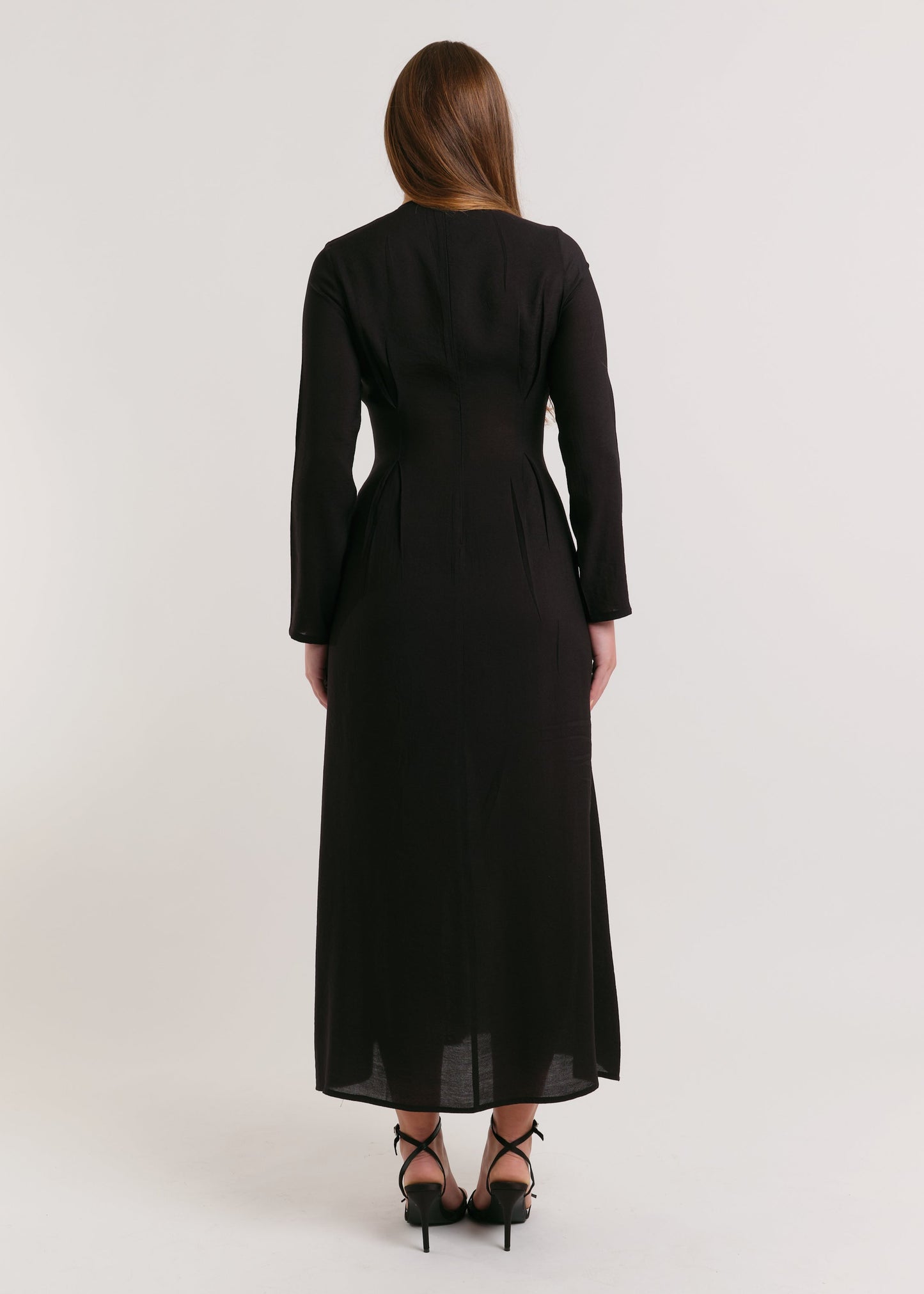 CINCHED WAIST MAXI DRESS