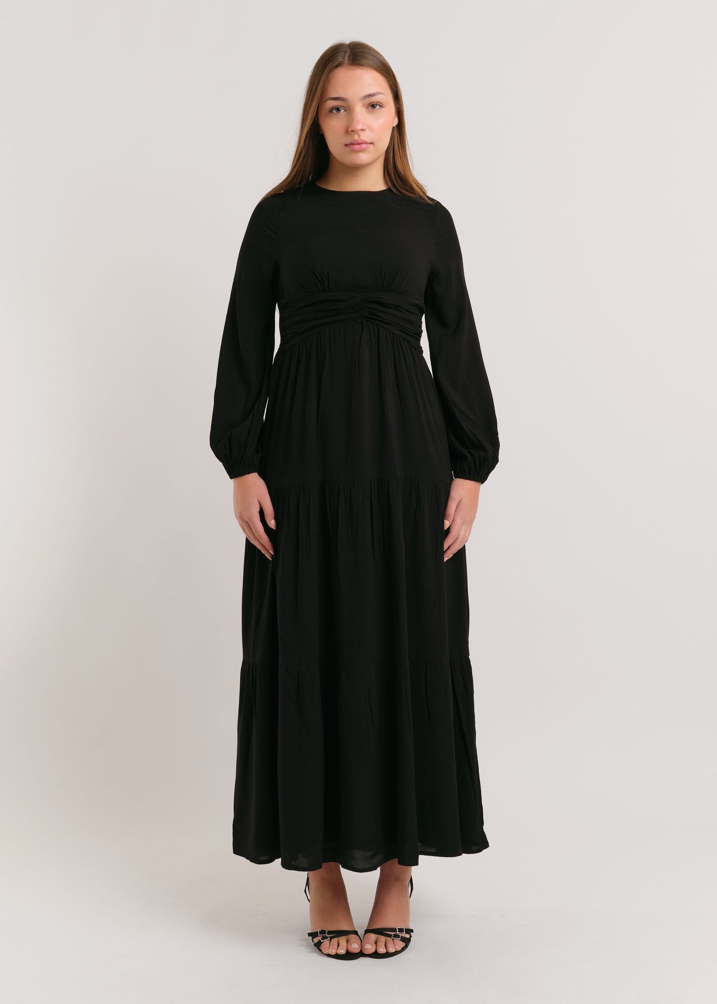 DETAILED SKIRT MAXI DRESS