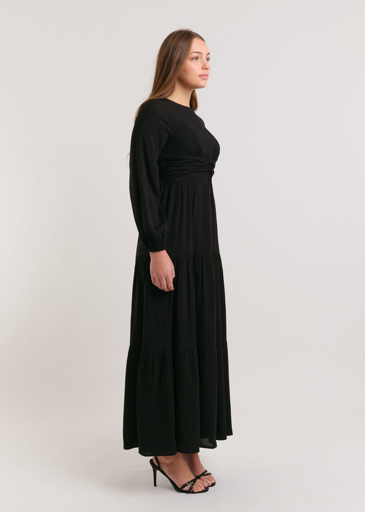 DETAILED SKIRT MAXI DRESS