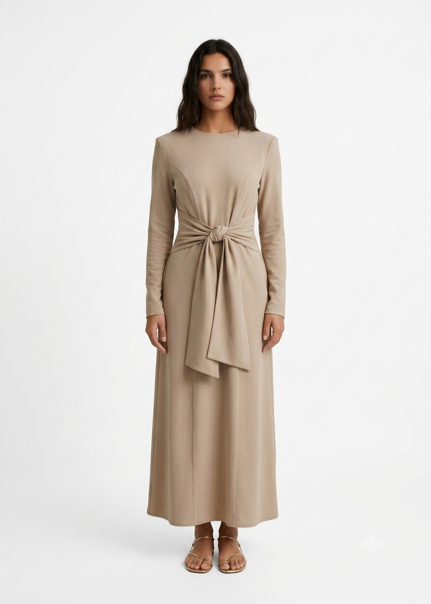 TIE-WAIST MAXI DRESS