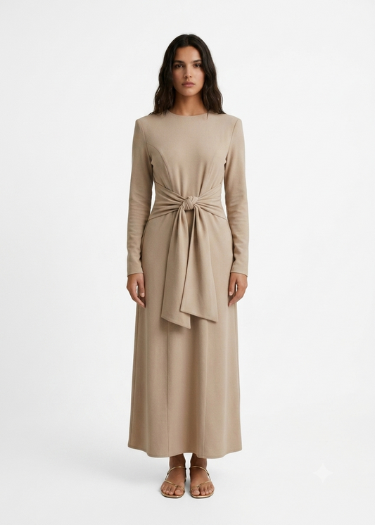 TIE-WAIST MAXI DRESS