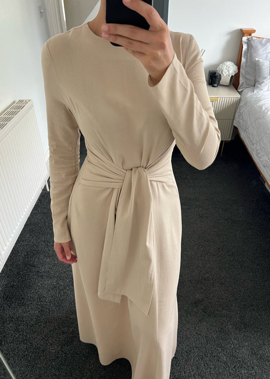 TIE-WAIST MAXI DRESS